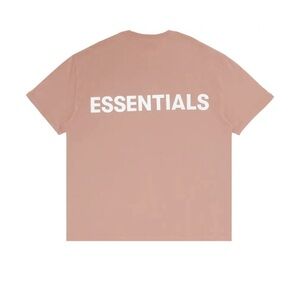 Fear of God FOG Men’s Essentials 3M Logo Blush Pink Boxy XL Shirt Authentic FW19